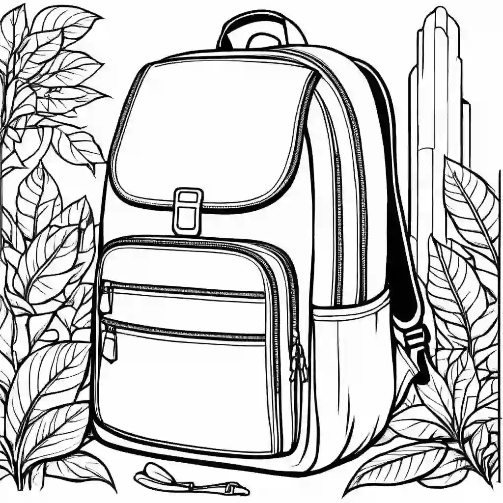 Backpacks coloring pages
